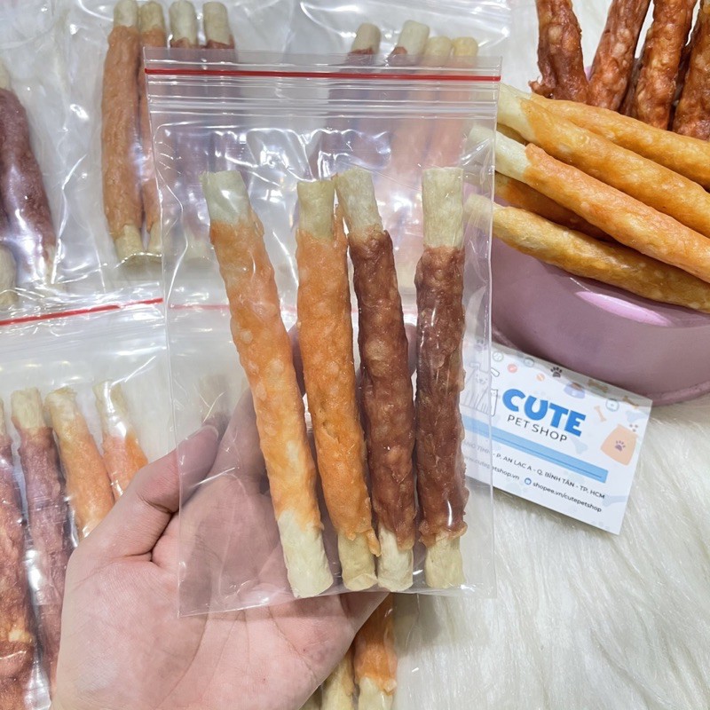 Thanh xương sữa quấn gà nướng