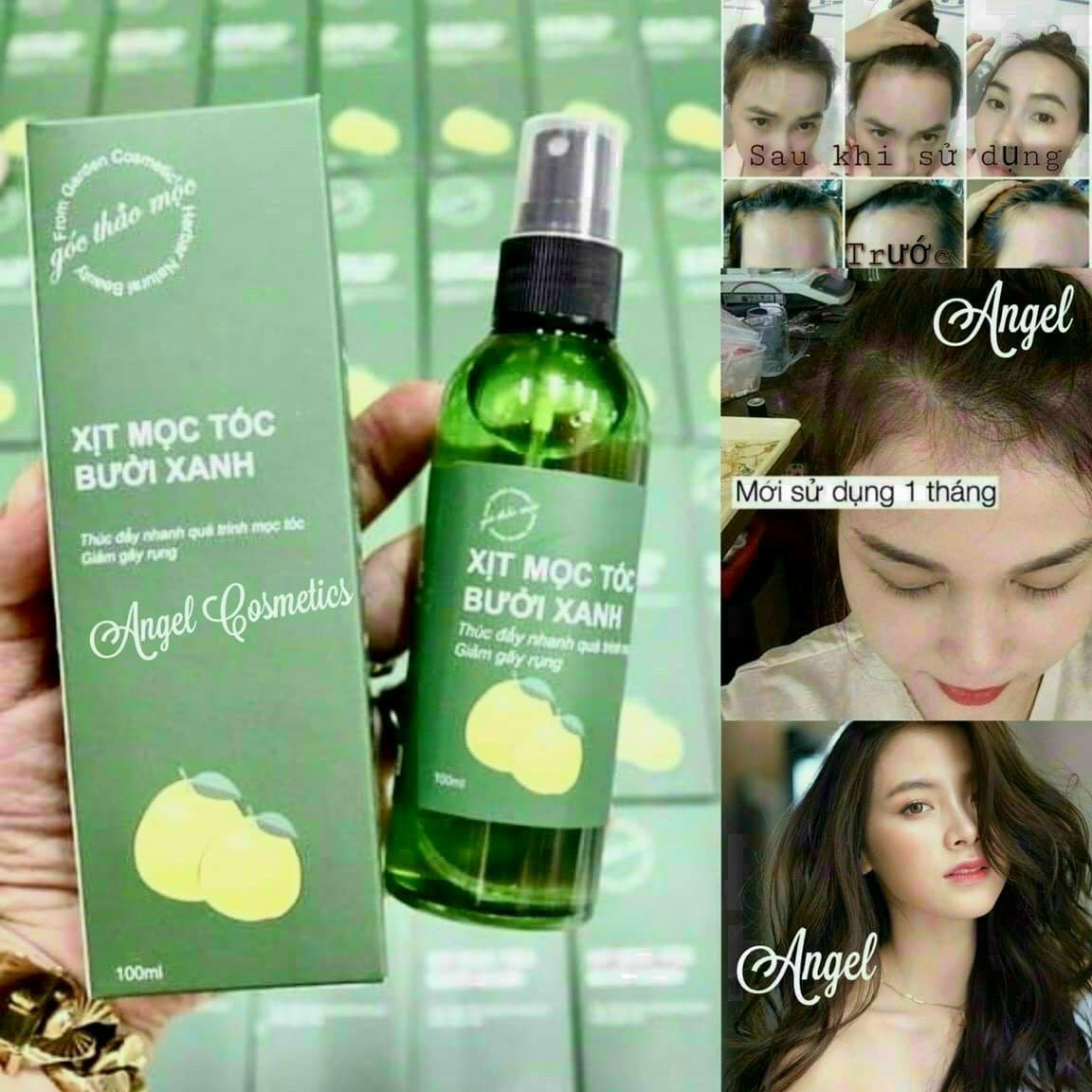 Serum ngừa rụng & kích thích mọc tóc từ tinh dầu bưởi góc thảo mộc 100ml