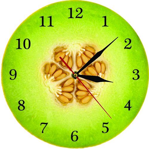 ( Freeship Max ) Đồng hồ kim trôi treo tường quả bí xanh đáng yêu