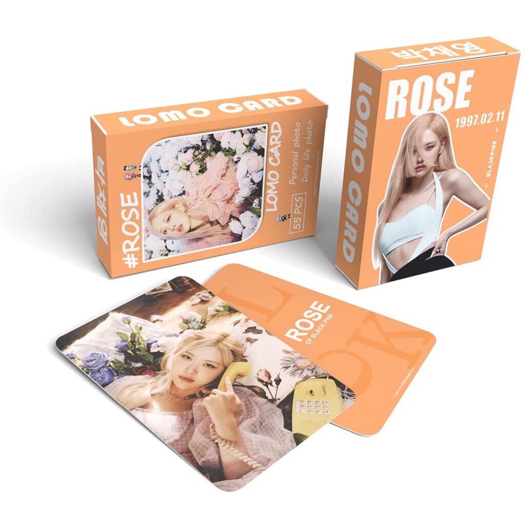 Set 55 lomo card Blackpink Rose Mẫu 2