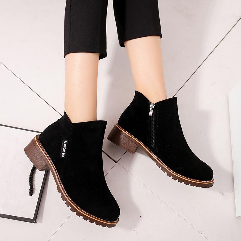 Boot cổ thấp da lộn xinh xắn-SSV2035-gcg24