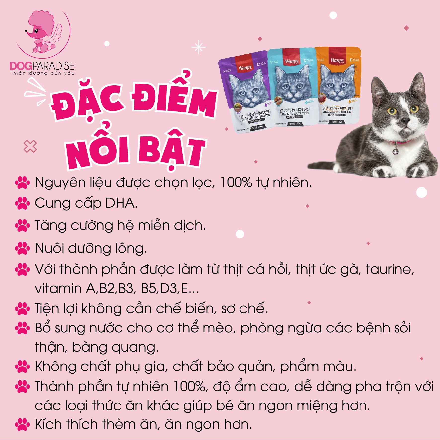 Pate Wanpy cho mèo - 80gr nhiều vị - Dog Paradise