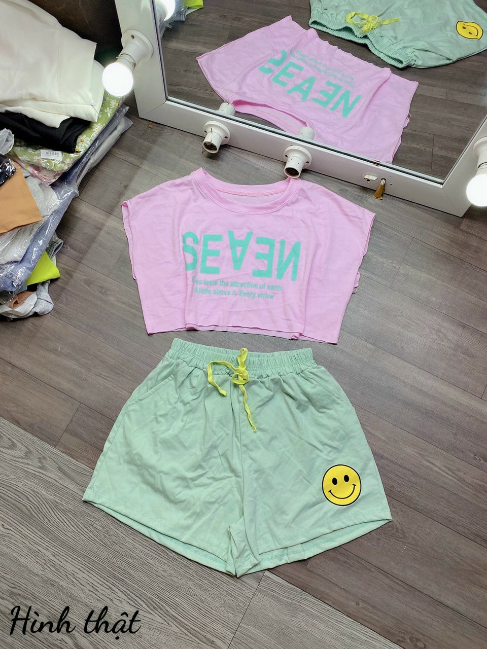 SET BỘ COTTON QUẦN MẶC CƯỜI, set đồ nữ, PHỤNG HOÀNG