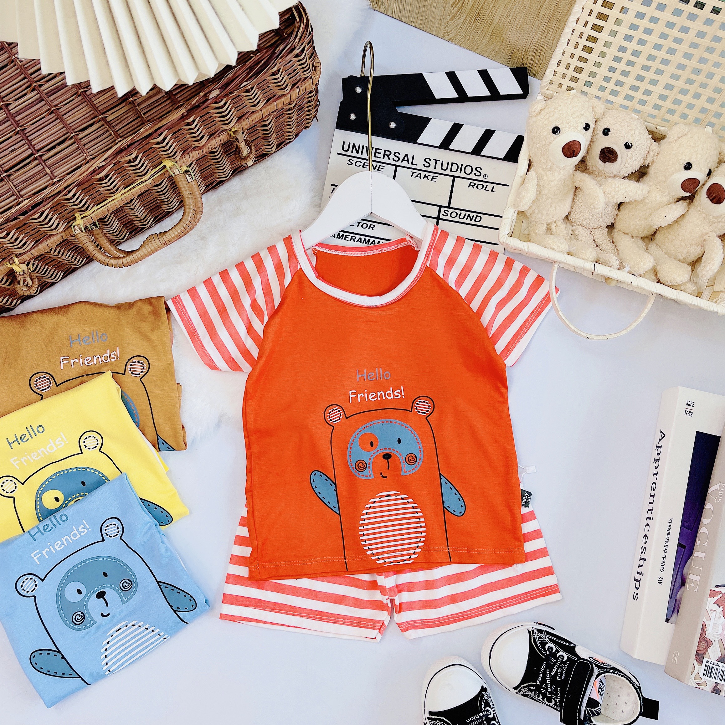 ( 5-15kg) Set thun lạnh Minky Mom cho bé trai bé gái