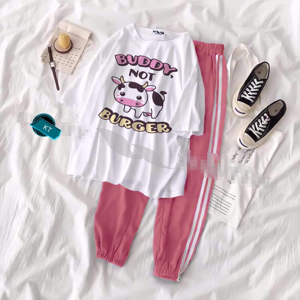 Sét áo Buddy (Rua) + quần chun gấu thời trang