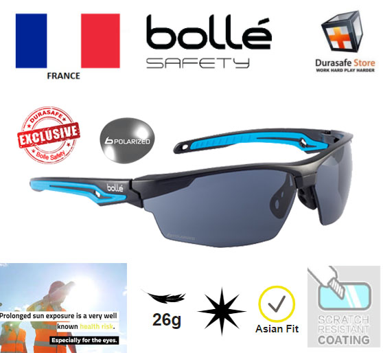 Kính bảo hộ chống phân cực TRYON POLARISED TRYOPOL Safety Glasses (kèm túi pouch Bolle và hộp chống sốc)