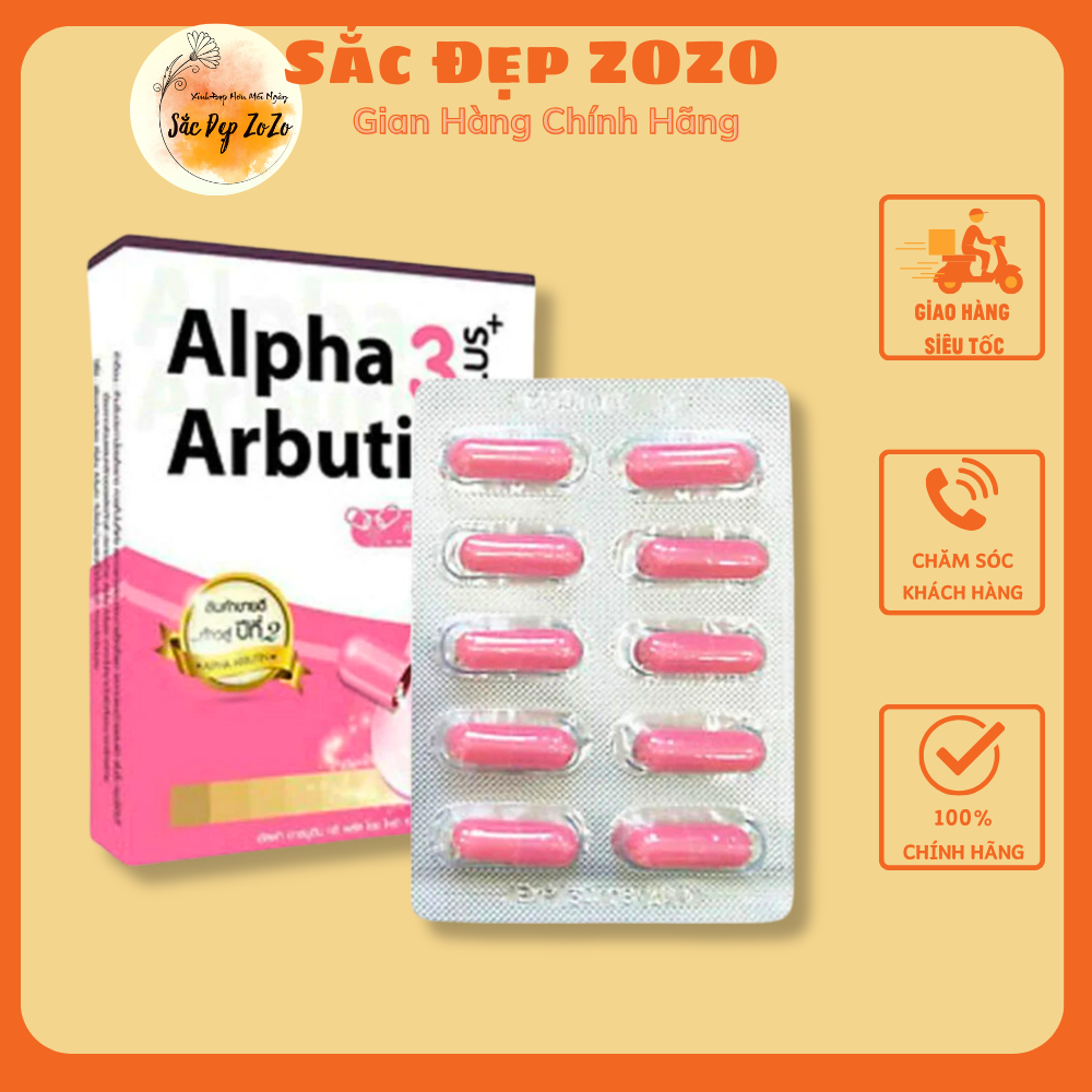 Viên bột kích trắng da Alapha arutin Thái Lan