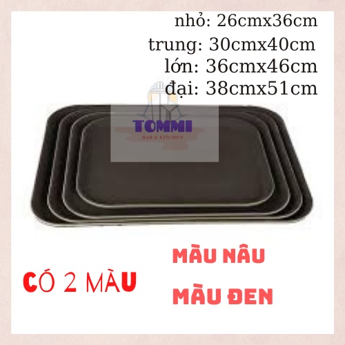 Khay Phục Vụ Chống Trượt Chữ Nhật - Dụng Cụ Pha Chế