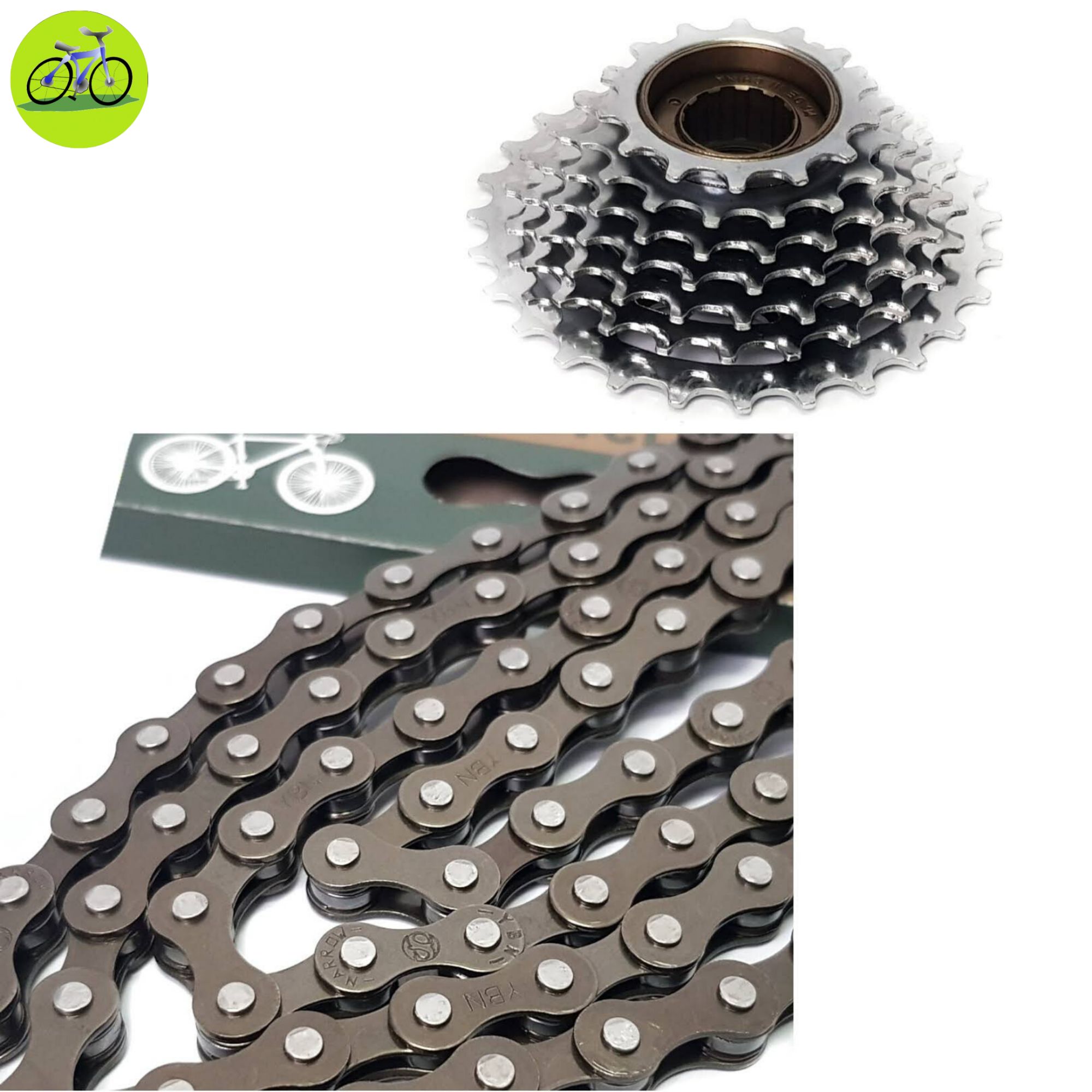 Combo Sên Xích và líp vặn xe đạp 7 tầng xi