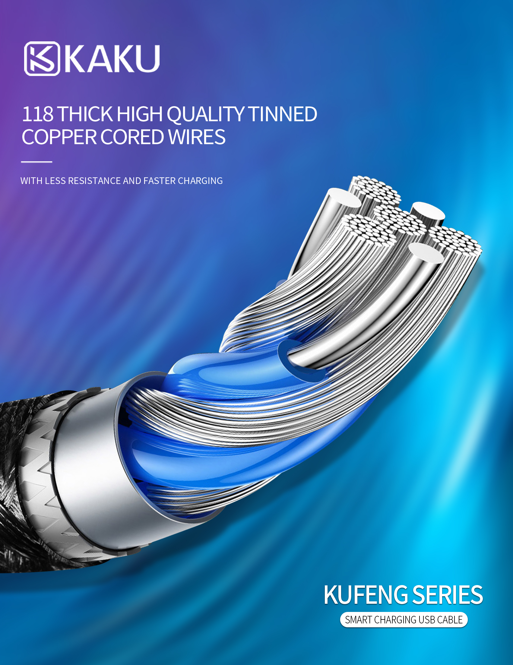 Cáp sạc 2 mét Kaku 284 Lightning