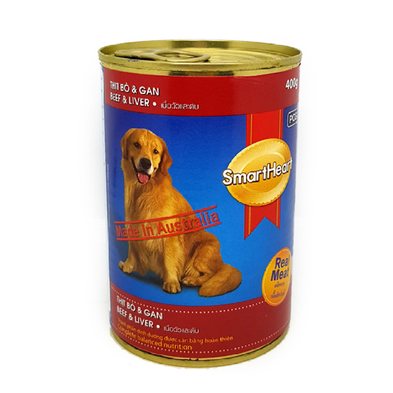 Pate Lon Smart Heart 400g Dành cho chó lớn Vị bò và cừu