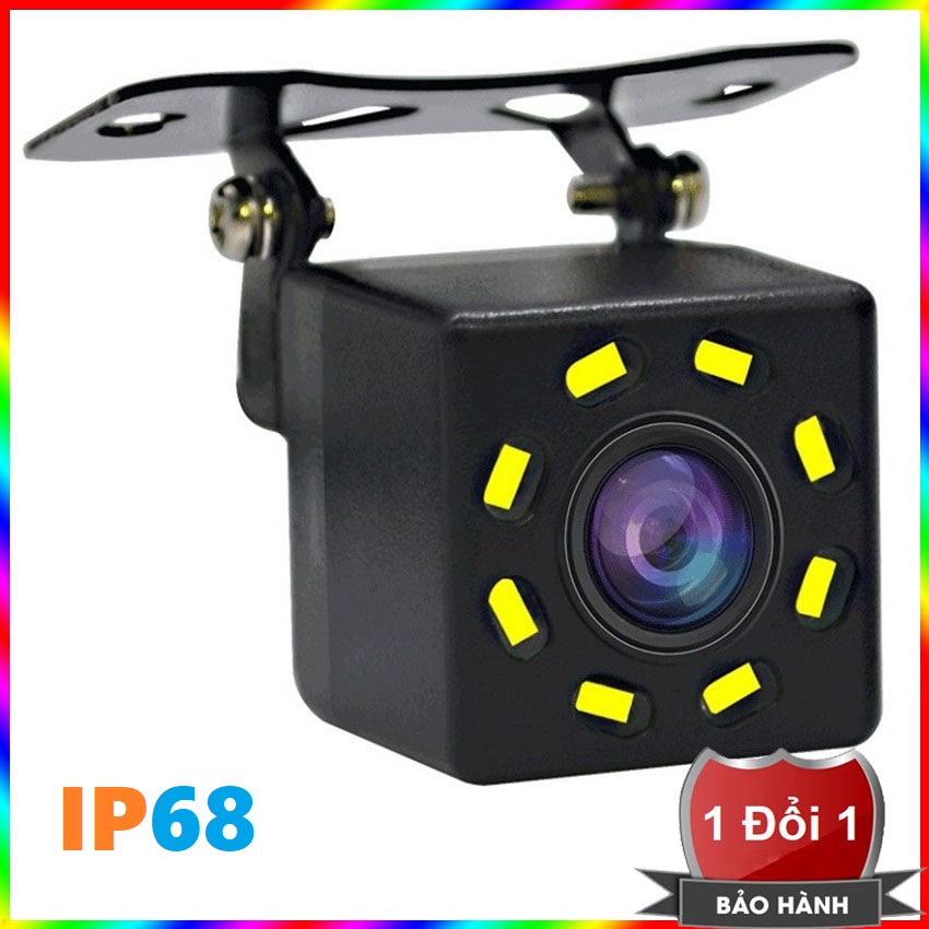 Camera Lùi dành cho xe Oto 8 mắt LED vuông - Camera lùi chống nước 8 Led - Camera lùi cho xe ô tô - Camera lùi cho xe hơi - Car Rear View Camera