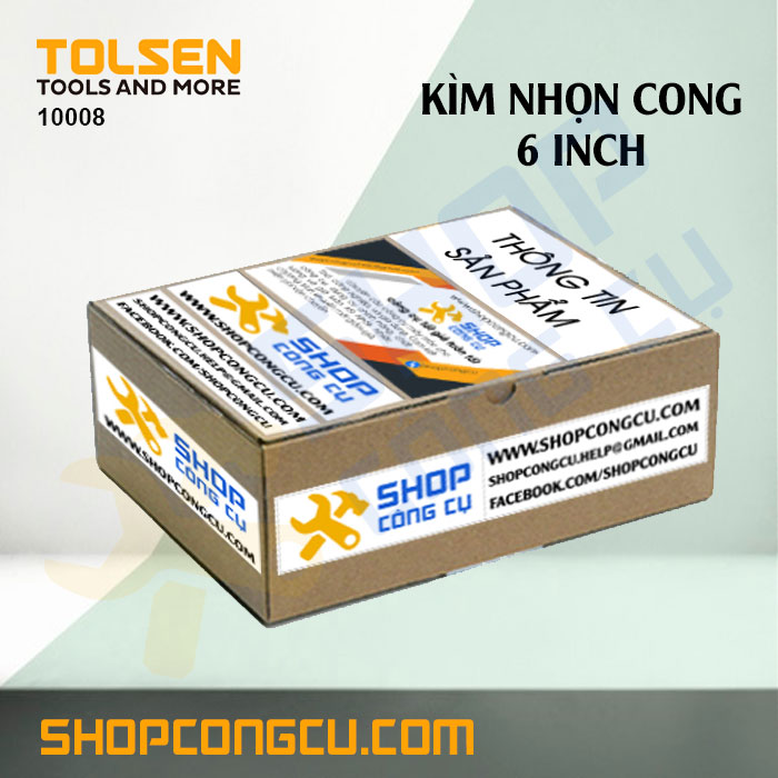 [HCM]Kìm nhọn cong 6 inch Tolsen 10008