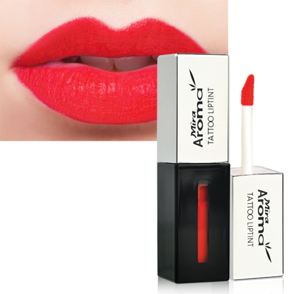 Son xăm siêu lì siêu mịn không trôi Aroma Tattoo Liptint No.02 Hàn Quốc 6ml (Đỏ hồng)
