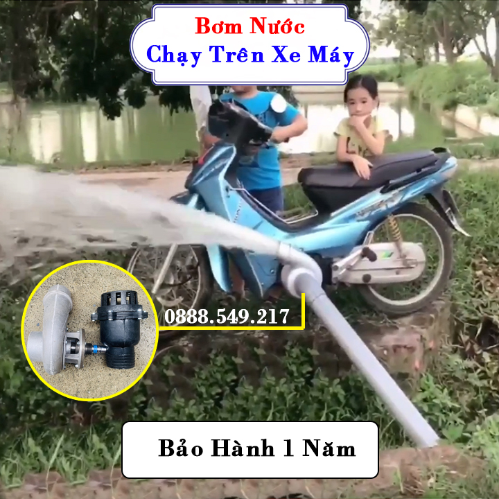 Bơm Nước Gắn Xe Máy Đầu Ra Vào 76