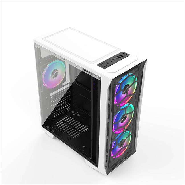 Case máy tính VSP KA-190 NEBULA (Đen - Trắng) Kính cường lực