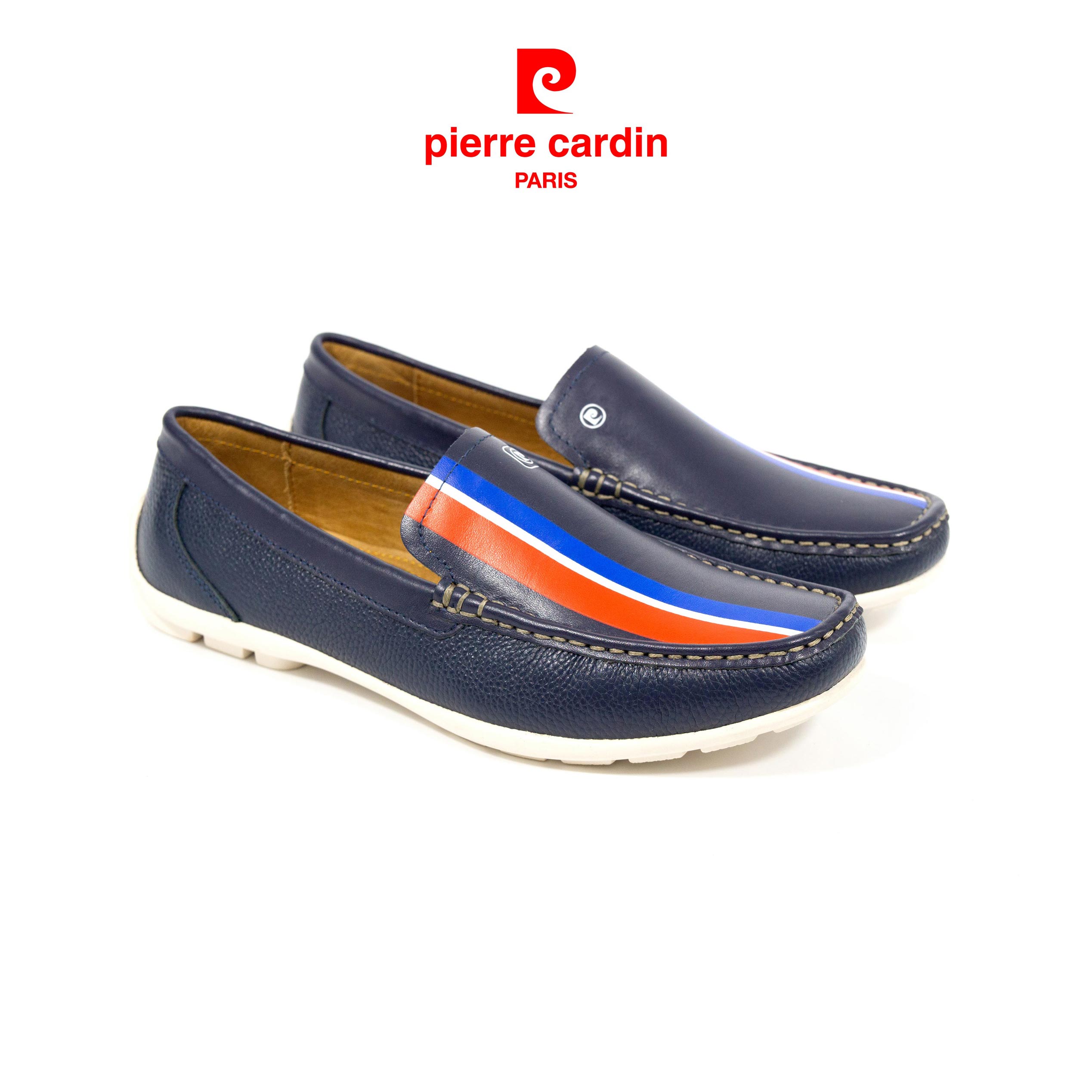 Giày lười nam Pierre Cardin chất liệu da bò thật nhập khẩu, đế cao su chống trơn trượt, bảo hành 12 tháng - PCMFWLF 513