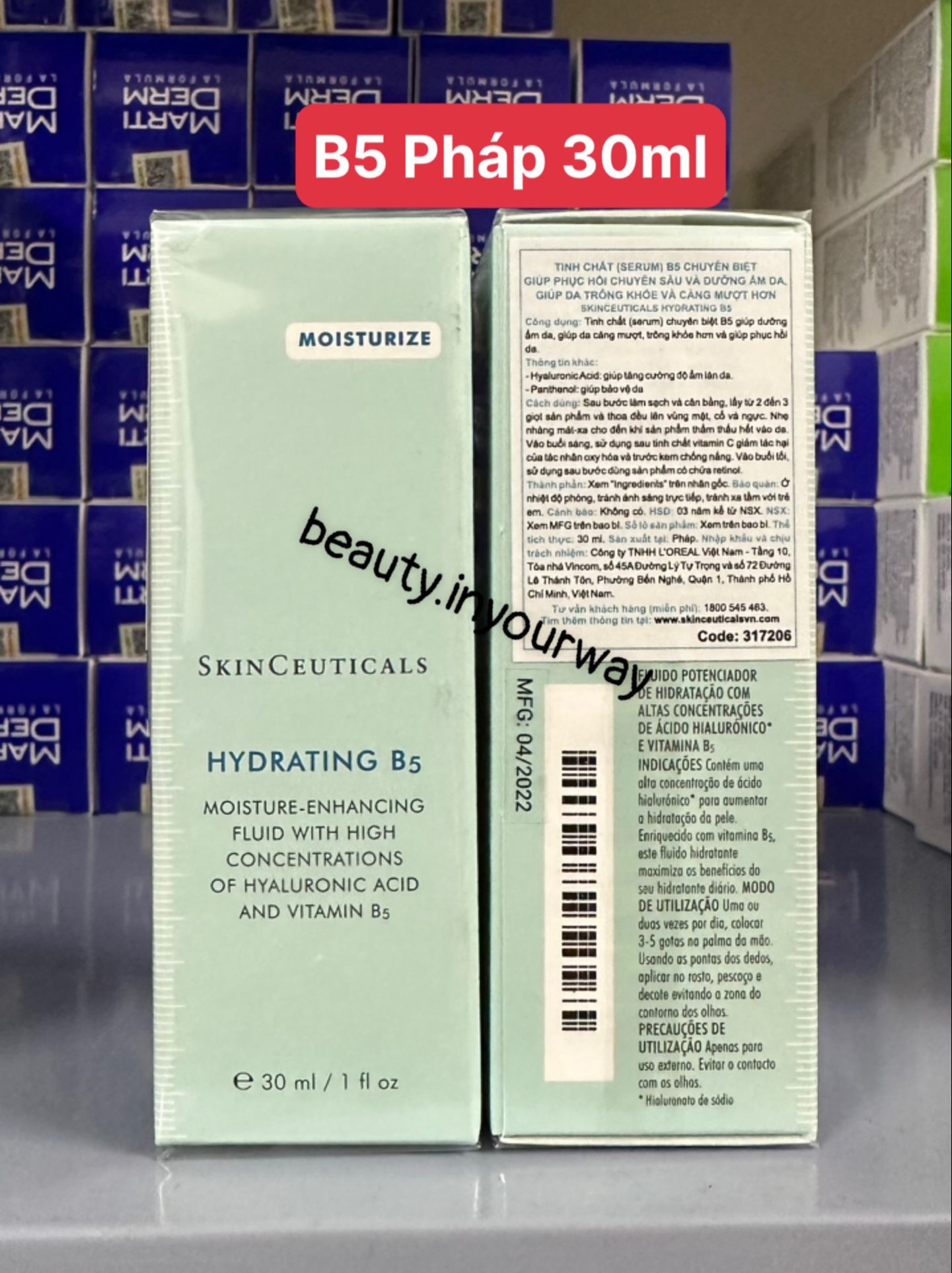 Serum B5 Skinceuticals cấp nước, phục hồi da (Bản Pháp, Hàng Công Ty)