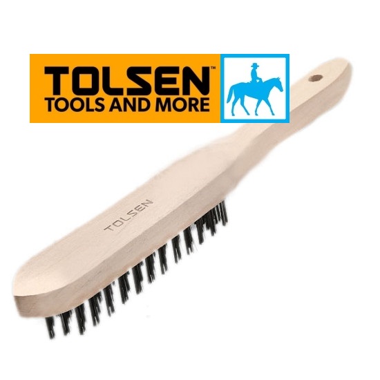 Bàn chải sắt cán gỗ 5 hàng TOLSEN 32063