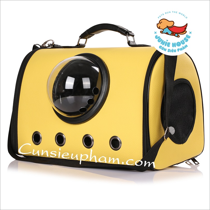 Giỏ du lịch vận chuyển chó mèo da siêu xịn