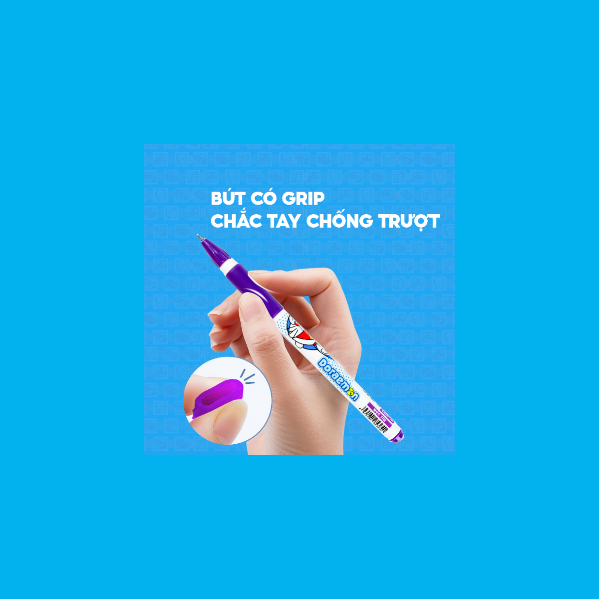 Bút Gel Thiên Long Doraemon Gel-012/DO - Mực Tím - 0.5mm