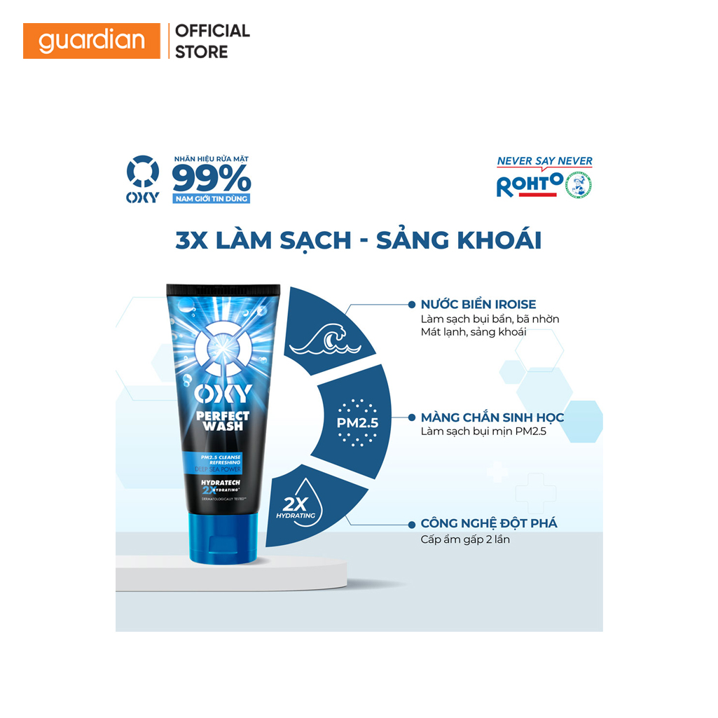 Kem Rửa Mặt Mát Lạnh Perfect Wash Oxy 100Gr