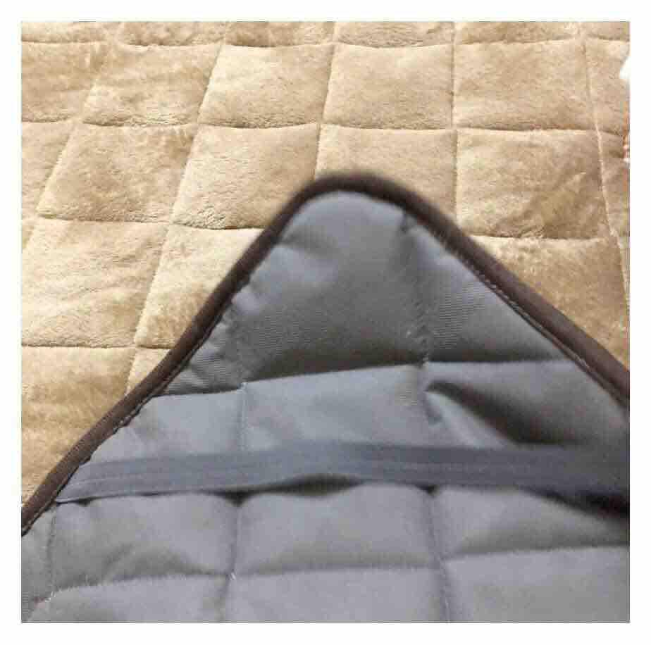 Thảm trải sàn giường ngủ cao cấp 1.8*2m màu nâu ( chần gòn)