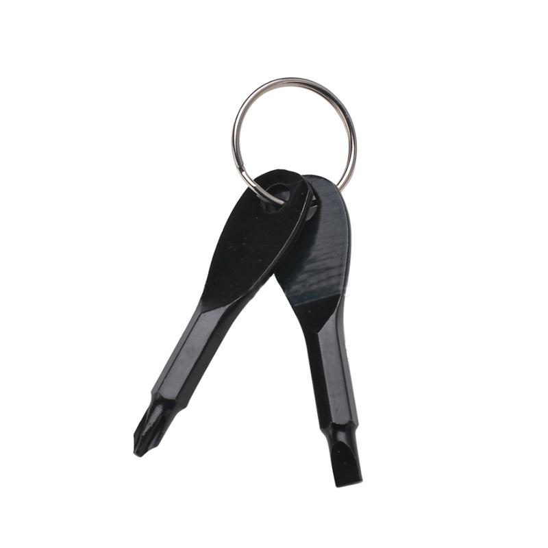 Bộ 2 tua vít 2 cạnh và 4 cạnh mini kiêm móc treo chìa khóa