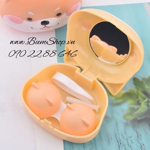 Khay gương đựng lens cún con siêu xinh