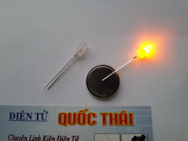 Combo 10 led siêu sáng đục màu vàng cam 5mm