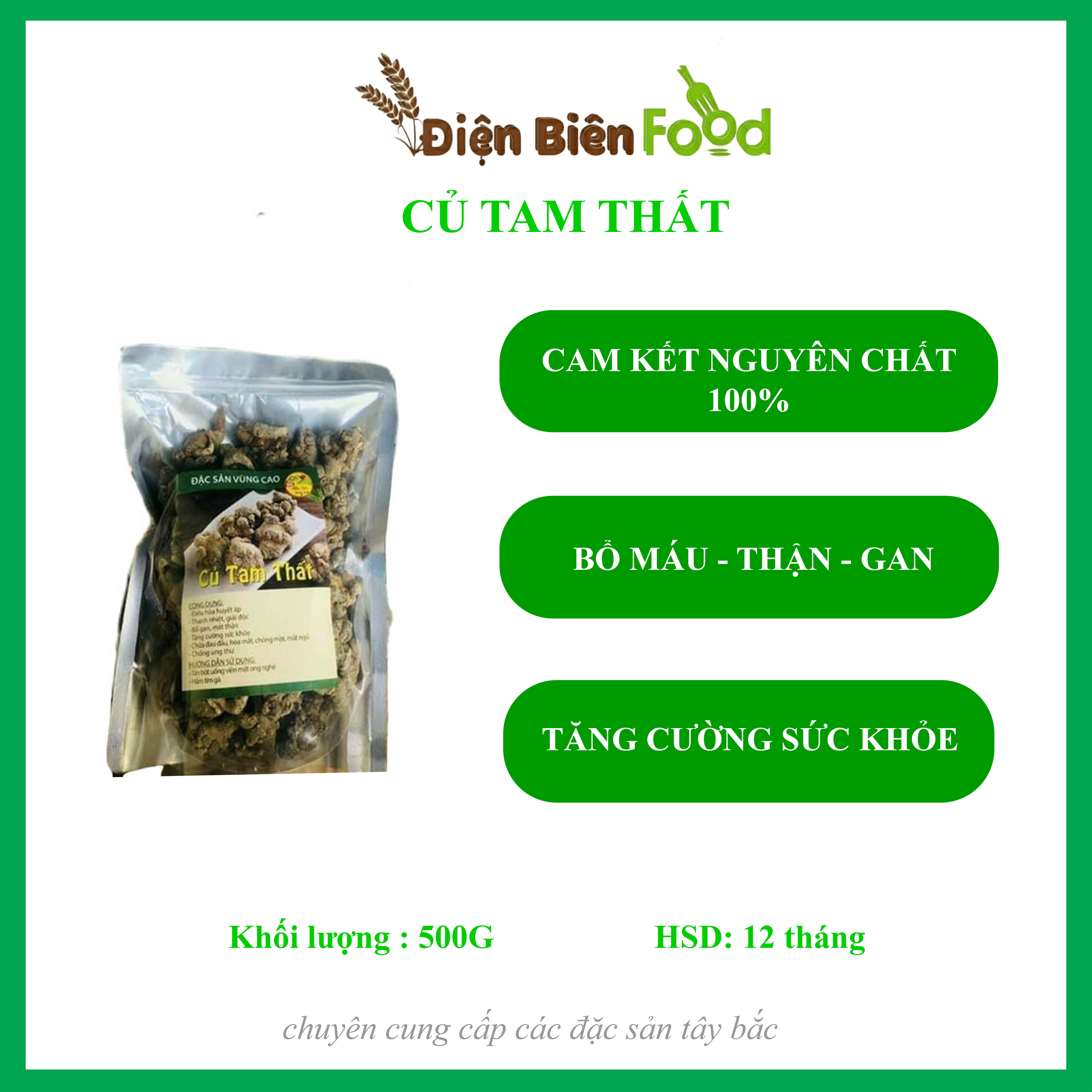 củ tam thất điện biên