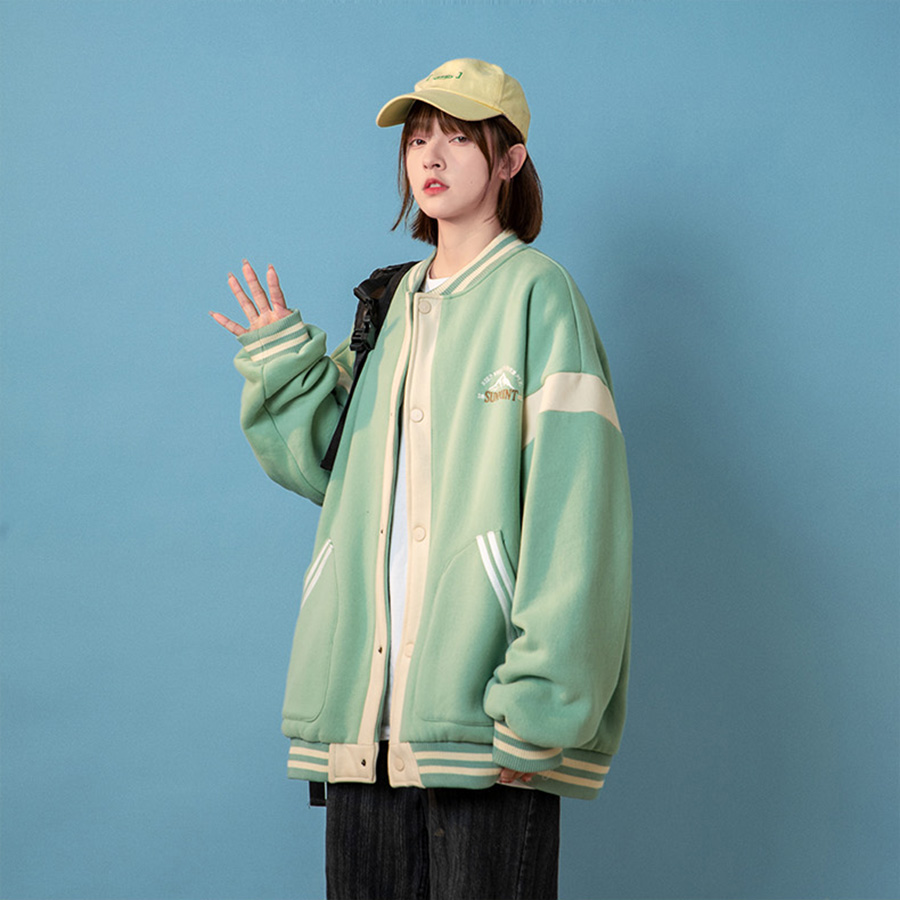Áo Bomber nỉ Unisex - Áo khoác nỉ bóng chày Vintage nam nữ LKOD