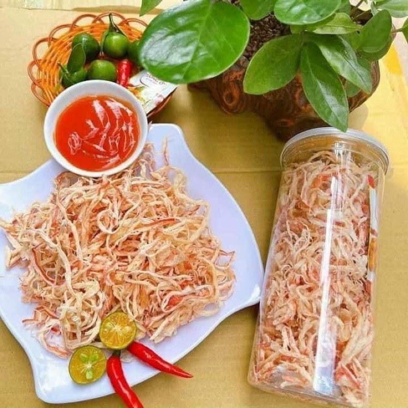 Mực sợi hấp nước dừa (hủ 300gr)