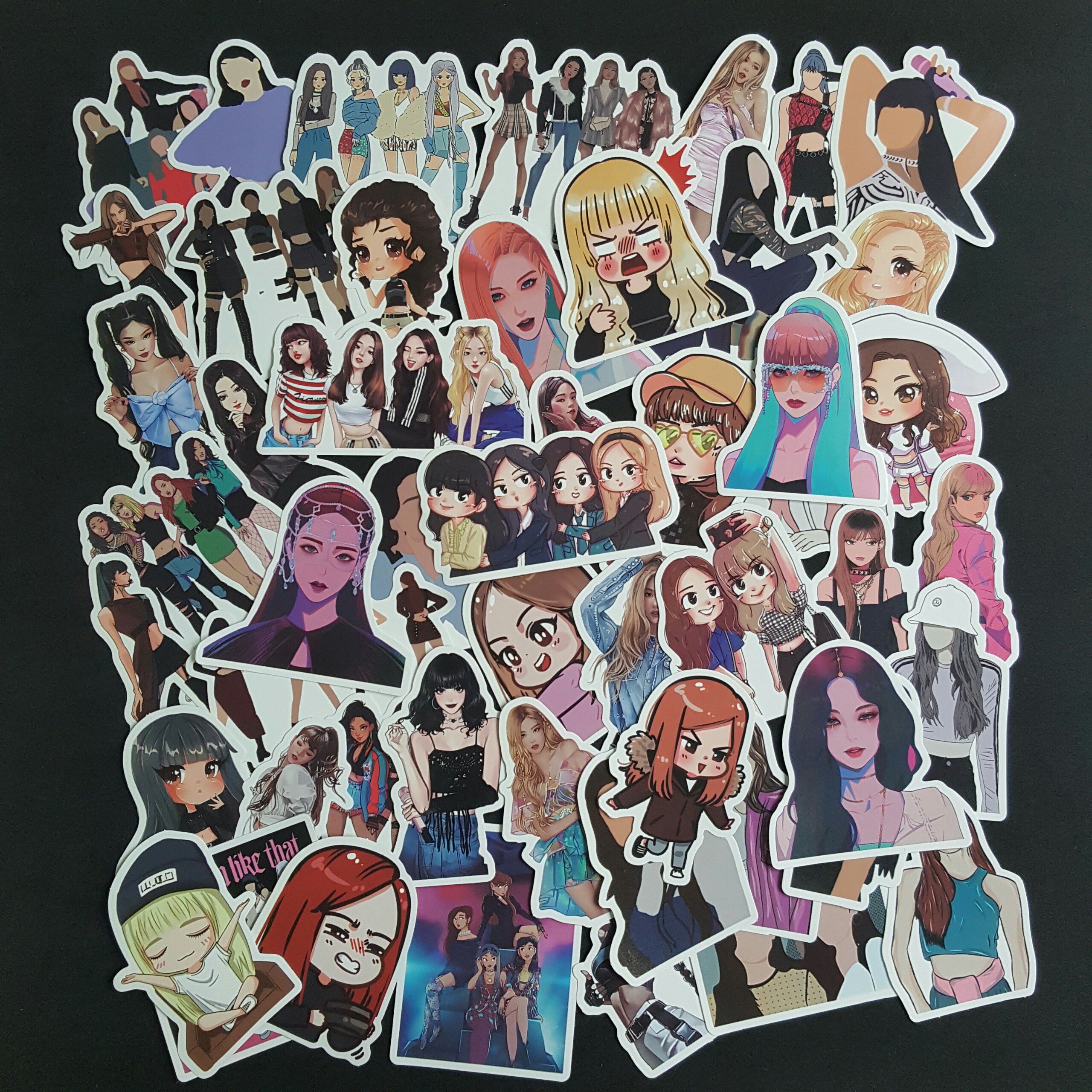 Bộ Sticker dán cao cấp chủ đề BLACKPINK - Dùng dán Xe, dán mũ bảo hiểm, dán Laptop...