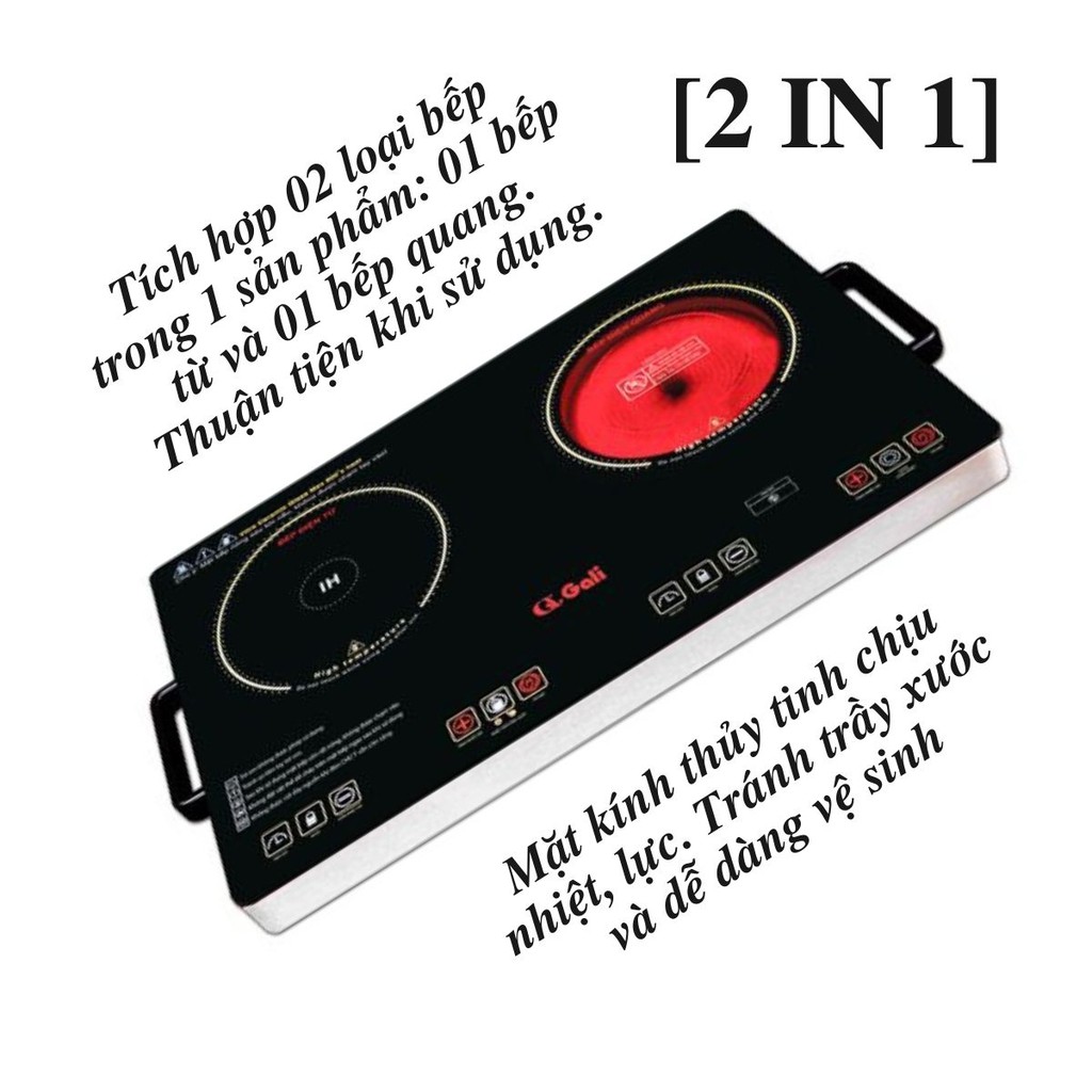 Bếp Điện Từ Đôi 01 Từ + 01 Quang GL2012