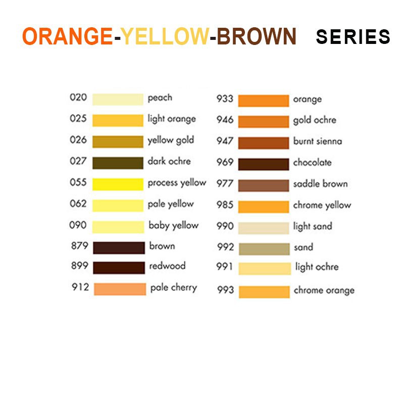 Bút cọ Tombow Dual brush tone Orange-Yellow-Brown