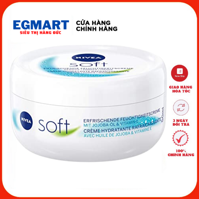 Kem Dưỡng Ẩm Nivea Soft 375ml( Hàng Đức )