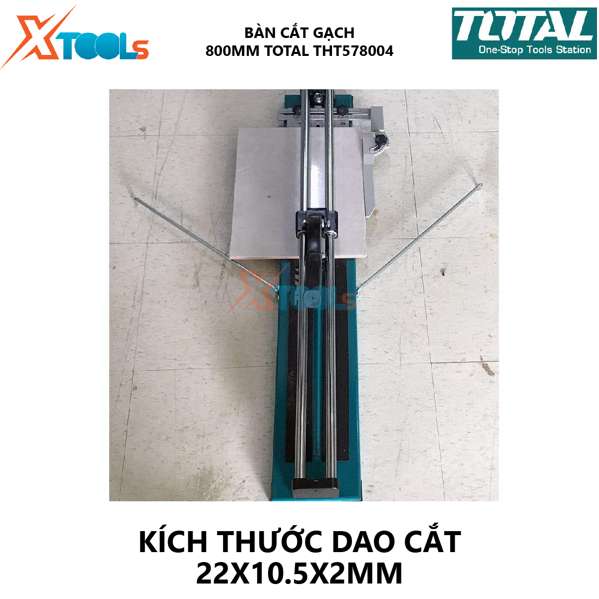 Bàn cắt gạch đẩy tay TOTAL THT578004 Bàn dao cắt gạch men 1m chiều dài phần cắt gạch là 800mm, 22x10.5x2mm cắt gạch men, gạch ốp tường