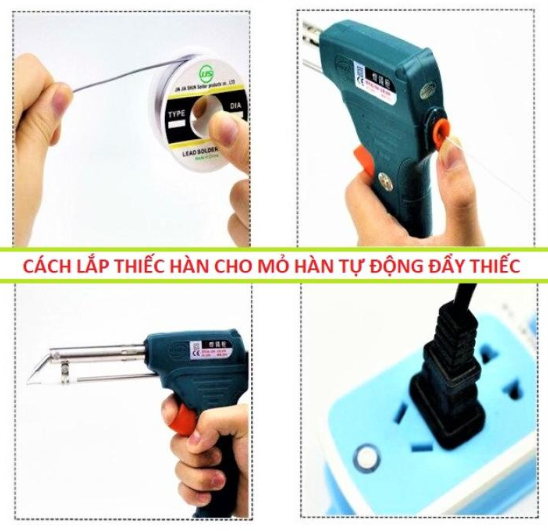 Máy hàn điện tử- Mỏ hàn thiết cao cấp kèm cuộn chì nhỏ