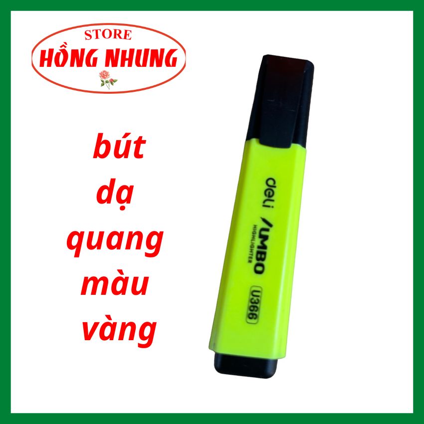 Bút dạ quang deli u366, màu sắc tươi; hồng nhung store