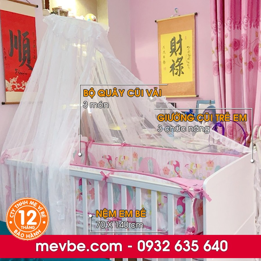 Cũi Marlow trắng - Mẹ Vì Bé