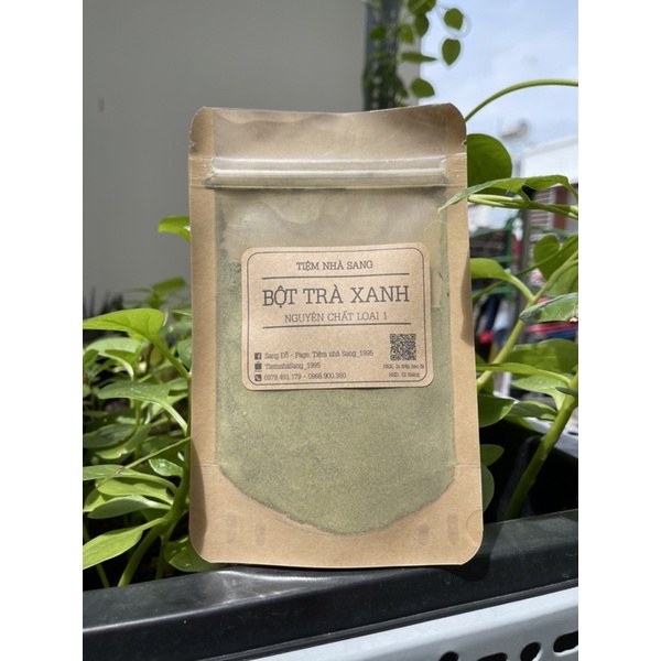 Bột trà xanh đắp mặt nguyên chất 50gr