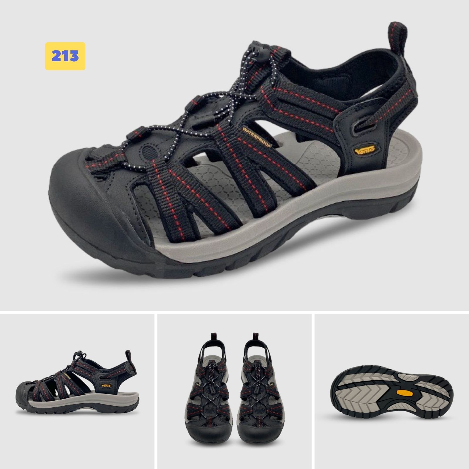 Giày sandal nam bít mũi Vento SD08003 có big size 44