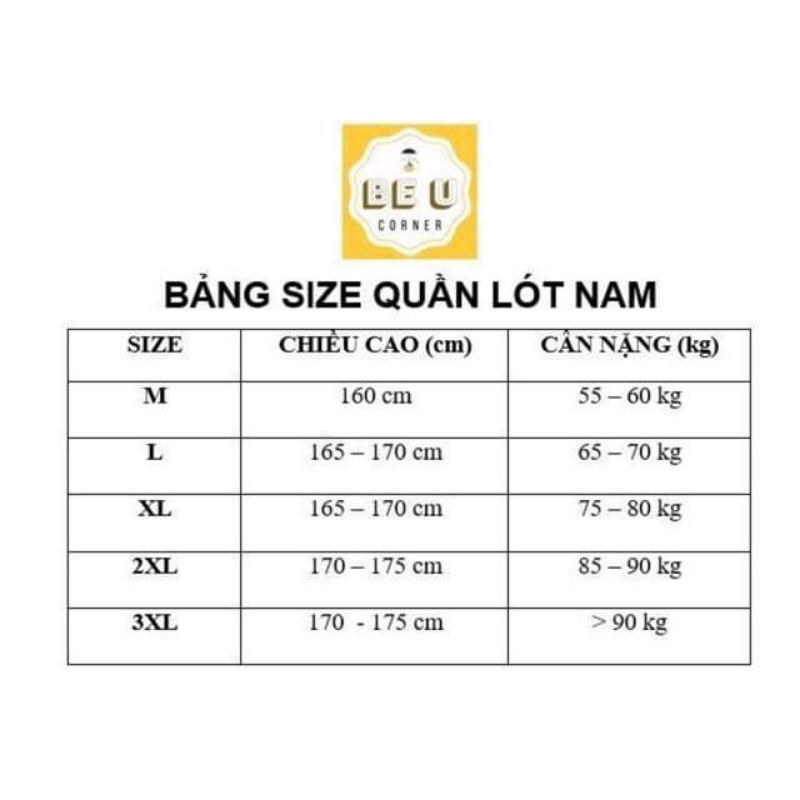 COMBO 10 QUẦN LÓT COTON NAM 100K. (có ảnh thật do shop tự có chụp)