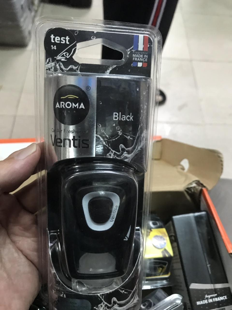 [HCM]Nước hoa Kẹp cửa gió - Aroma Car Ventis 8ml - Black (mạnh mẽ)