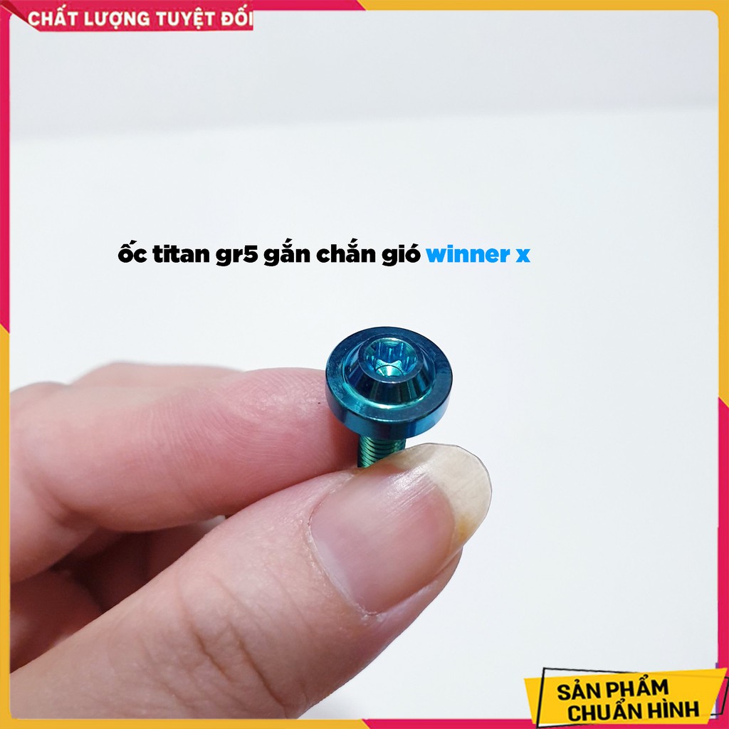 Combo 4 Con Ốc Titan GR5 Gắn Mão - Chắn Gió Winner x