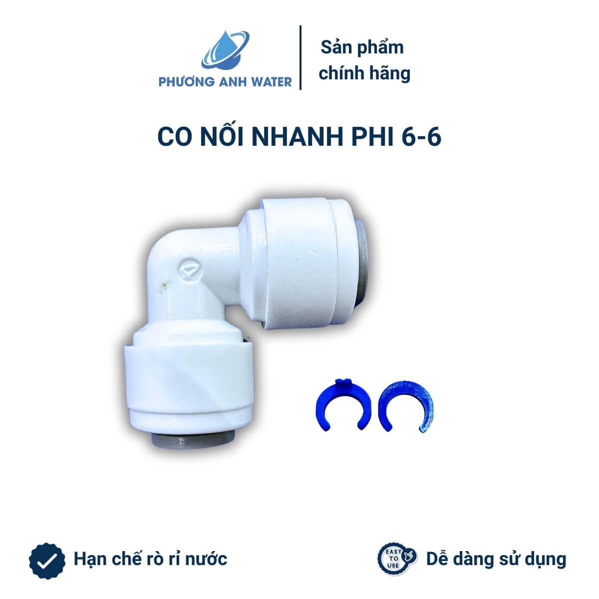 Co nối nhanh 2 đầu dây 6 và dây 10 chất lượng cao dùng cho máy lọc nước