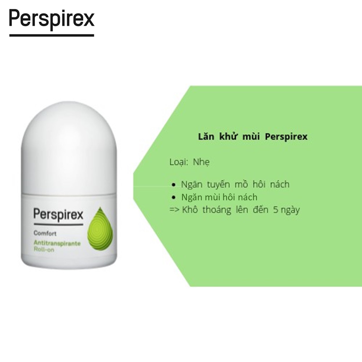 Lăn Khử Mùi Perspirex Cao Cấp 20ml