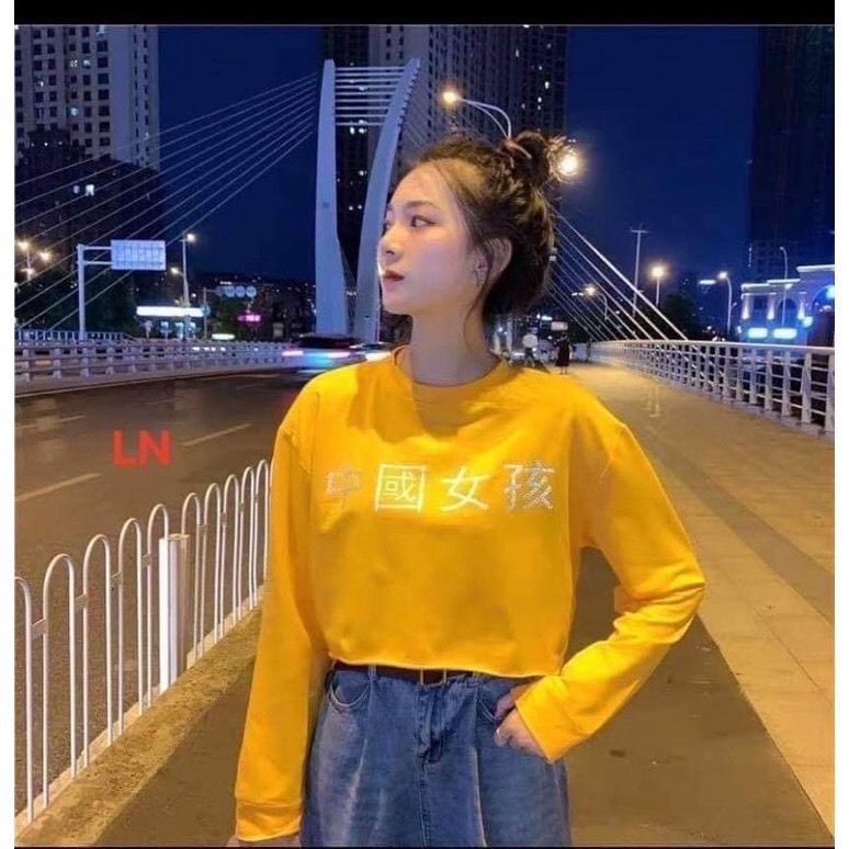 Áo croptop dài tay phản quang LN12