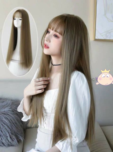 Tóc giả nữ 😍😍FREESHIP😍😍 Tóc nguyên đầu thẳng dài